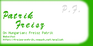 patrik freisz business card